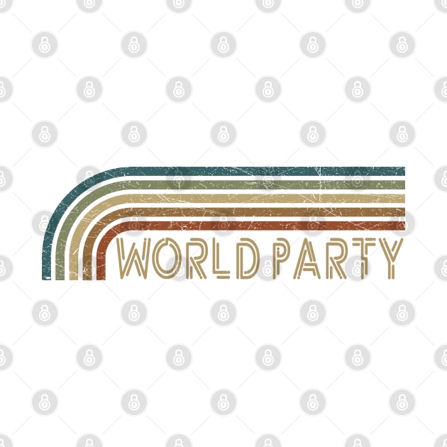 World Party Retro Stripes by paintallday