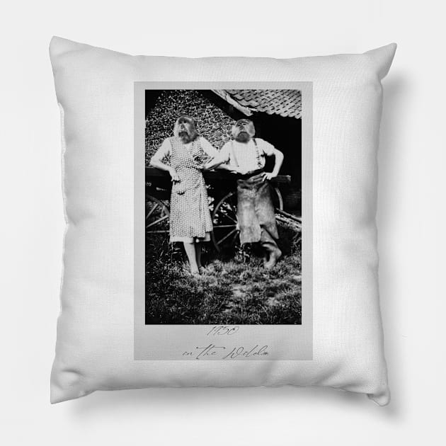 Wild Break (black & white) Pillow by FattoAMano