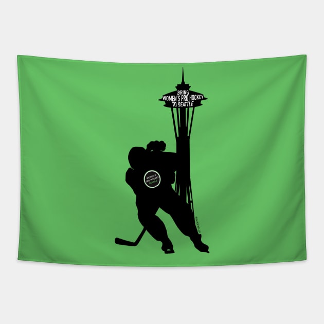 Women's Pro Hockey Seattle Space Needle Tapestry by Womens Pro Hockey Seattle