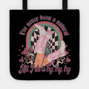 Graphic Vintage I've Never Been A Natural Funny Gifts Tote