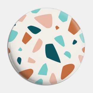 Trendy Pastel Modern Terrazzo Pattern Pin