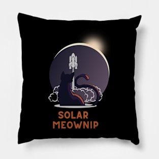 Solar Eclipse Cat Pillow