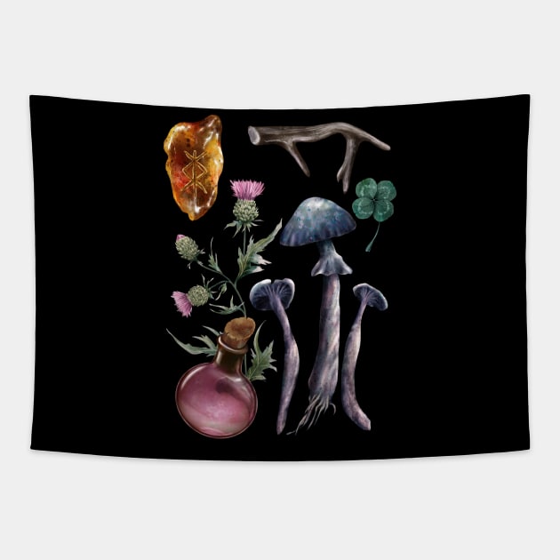 Magical symbols. Luck and protection Tapestry by Sitenkova