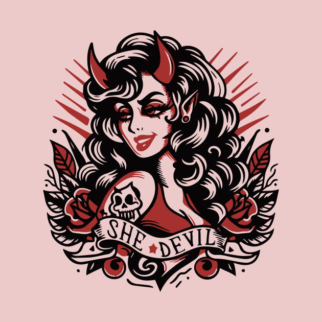 Retro Devil Girl by n23tees