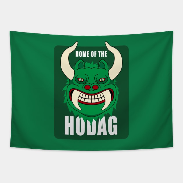 Home of the Hodag Grinning Hodag Tapestry by BlueSkyTheory