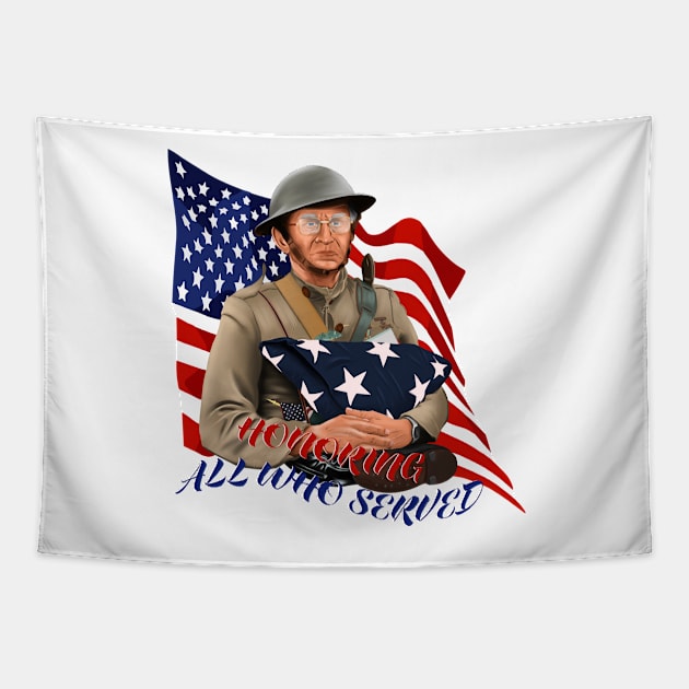 Happy Veterans Day Tapestry by AKefsiz