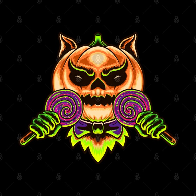 Scary Pumpkin Candy Halloween by RichoIrvansyah