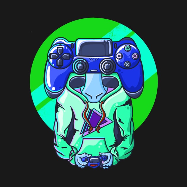 Gamer head Blue by nataliesnow24