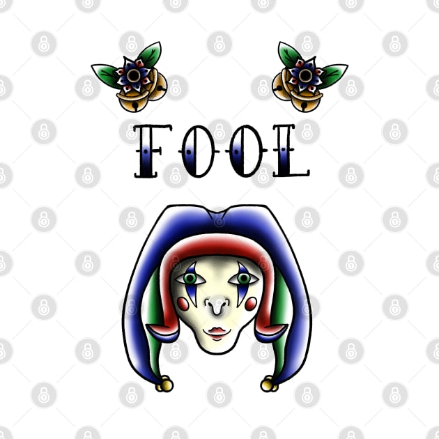 Fool - Old School Tattoo Flash by DeadWaspDesigns