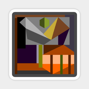 Bauhaus geometric architecture Magnet