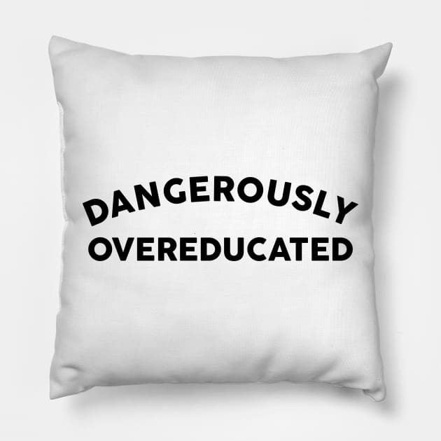 Dangerously Overeducated Pillow by TheArtism