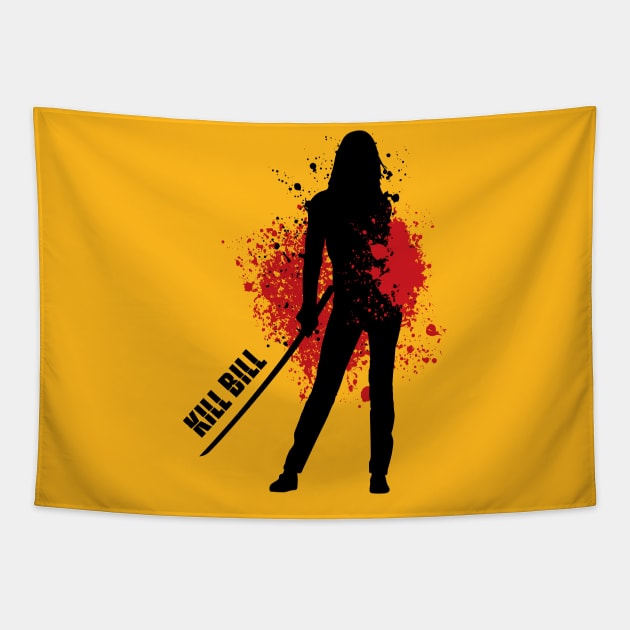 Kill Bill Tarantino Bloody Bride Design Tapestry by TopTeesShop