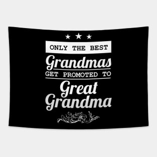 Only The Best Grandmas Get Promoted To Great Grandma Tapestry