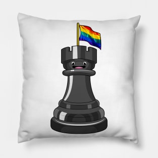 Chess piece Rook Rainbow Chess Pillow