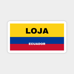 Loja City in Ecuadorian Flag Colors Magnet