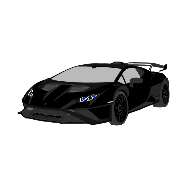 Lamborghini Huracan STO Selfmade car Black by Merlins Desings