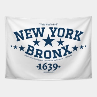 New York Bronx 'Yield to the Evil' Logo Shirt - Urban Streetwear Collection Tapestry