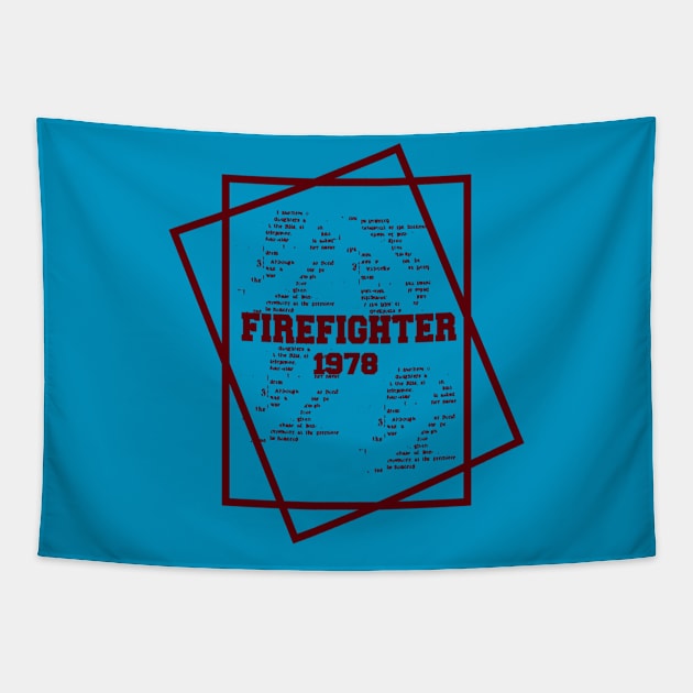 T-SHIRT FIREFIGHTER Tapestry by VICTFIRE