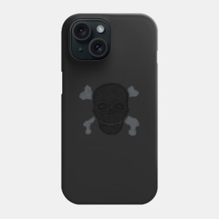 Felt Look Skull and Crossbones | Halloween Stickers by Cherie(c)2021 Phone Case