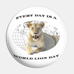 Every Day Is A Word Lion Day Pin