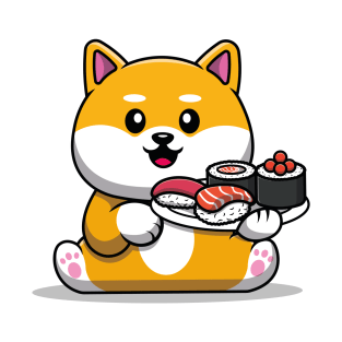 Cute Kawaii Cat with Sushi T-Shirt