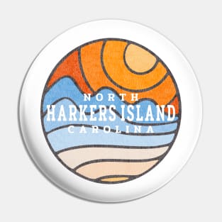 Harkers Island, NC Summertime Vacationing Stained Glass Sunrise Pin