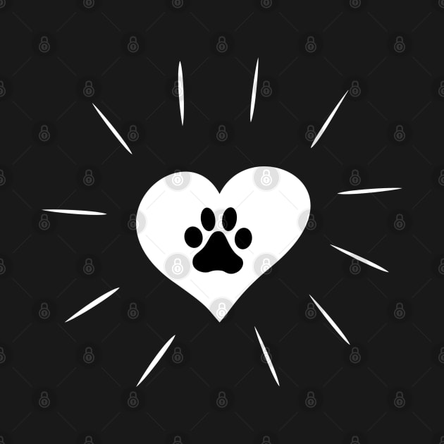 Heart with paw print by RubyCollection