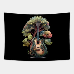 Acoustic Guitar Tree Of Life Guitar Player Nature Guitarist Tapestry