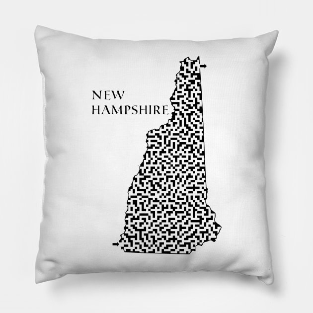 State of New Hampshire Maze Pillow by gorff