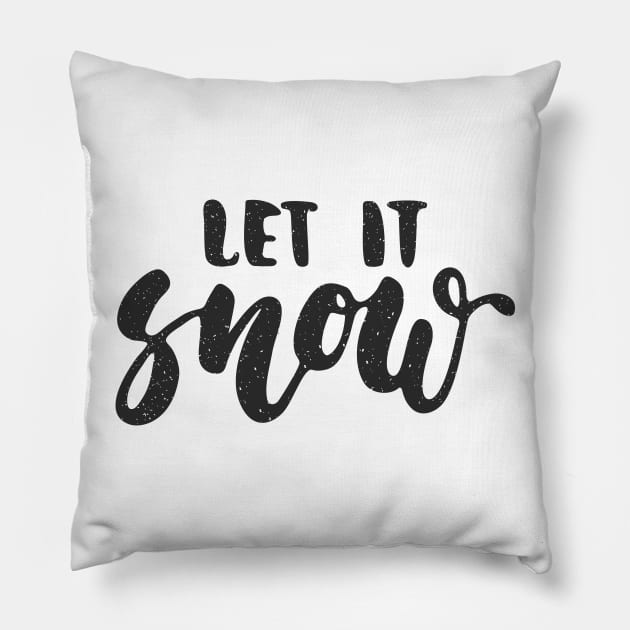 Let It Snow Pillow by oksmash