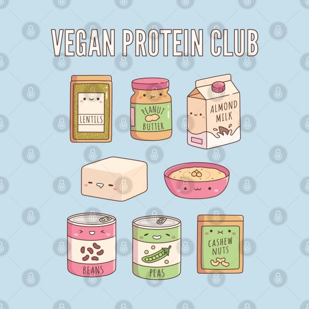 Cute Vegan Protein Club by rustydoodle