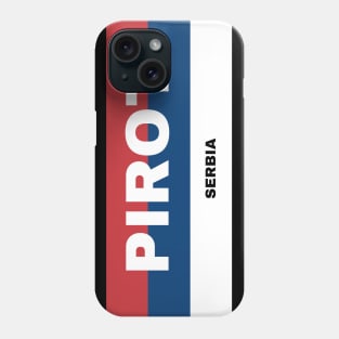 Pirot City in Serbian Flag Colors Phone Case