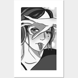 Beaux Animes Art Girl sketch in black and white Design  Poster for Sale by  Beauxanimes