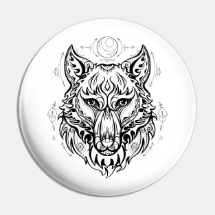 Moon wolf Pin