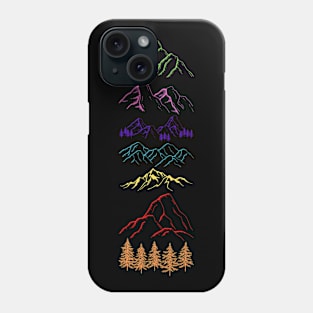 Neon Peaks Phone Case