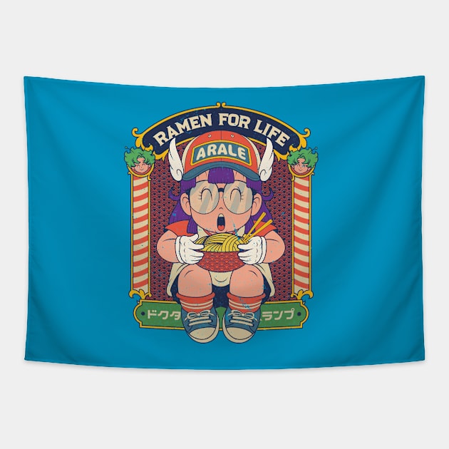 Arale ramen for life Tapestry by redwane
