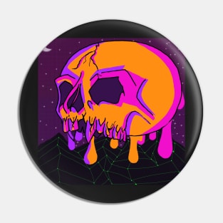 Cyber Goth Lofi Skull Pin