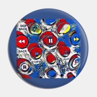 Life On Remote Control in Primary Colours Pin