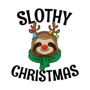 Gift For Sloth Lovers Slothy Christmas T-Shirt