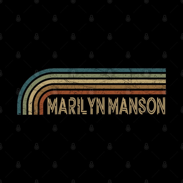 Marilyn Manson Retro Stripes by paintallday