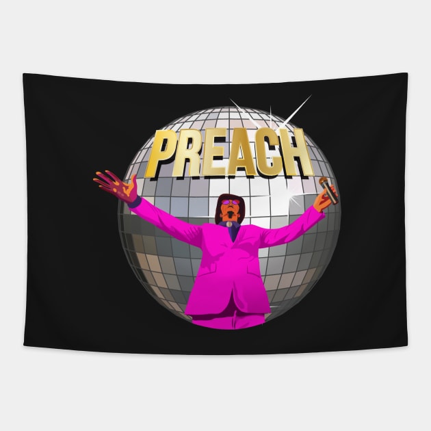 Preach Disco Tapestry by dojranliev