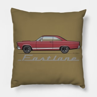 1967 Maroon Fastlane Pillow