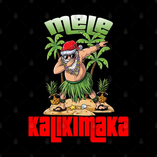 Mele Kalikimaka Christmas Santa Shaka Hawaii by intelus