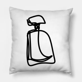 Minimalistic Perfume Bottle Line Art Pillow