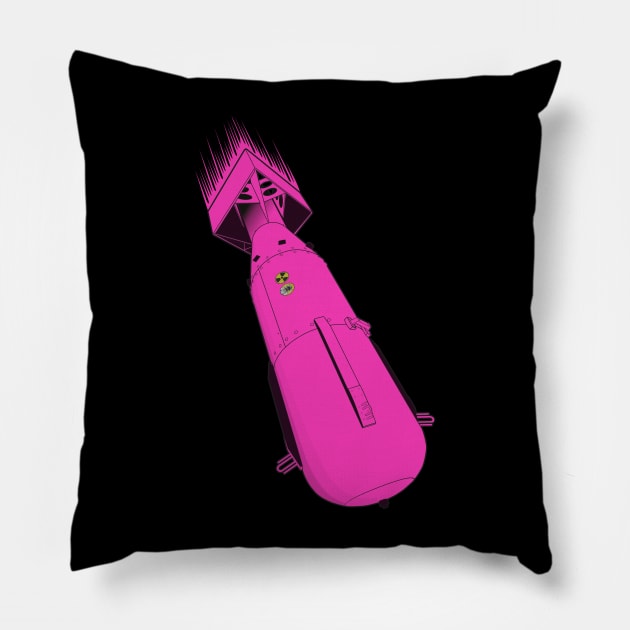 Pink Atomic Bomb Pillow by FAawRay