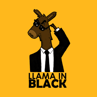 Llama in black T-Shirt