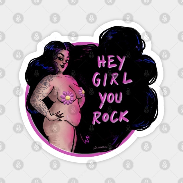 Hey Girl Magnet by SaraWired