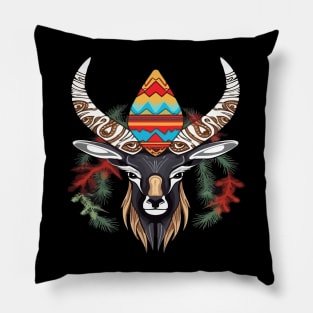 Gemsbok Christmas Pillow