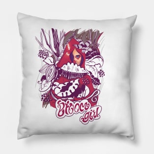 Girl and grapes Pillow