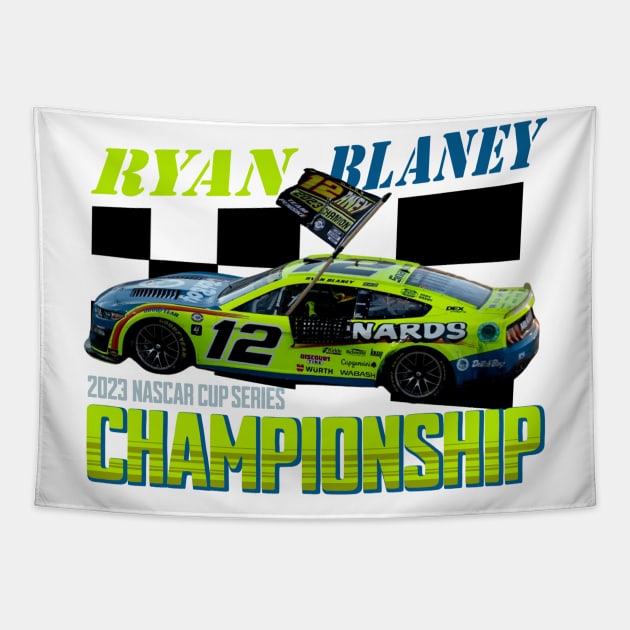 Ryan Blaney Championship Tapestry by Boose creative